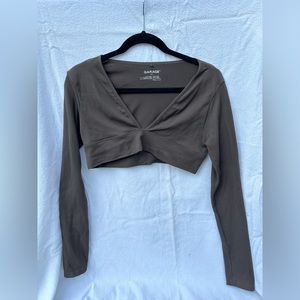 Garage V-Neck Long Sleeve Shirt